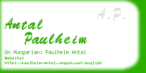 antal paulheim business card